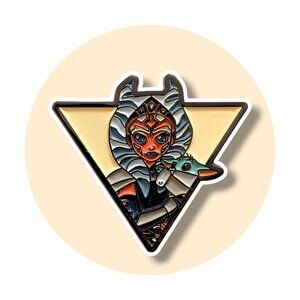 Ahsoka Tano and Grogu Retro Star Wars Pin